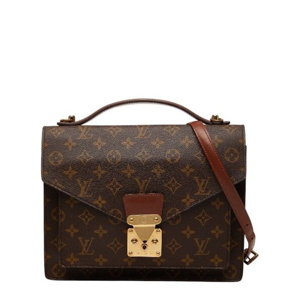 Louis Vuitton Handbags - Louis Vuitton Monogram Monceau 2-Way Shoulder Bag Brown